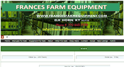 Desktop Screenshot of francesfarmequipment.com