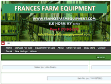 Tablet Screenshot of francesfarmequipment.com